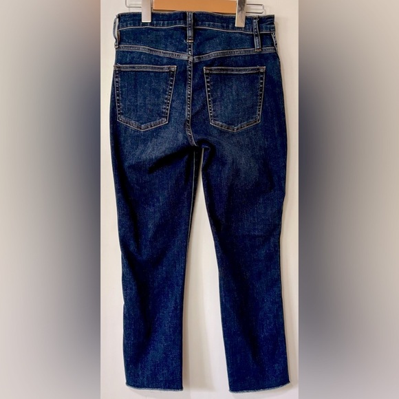 J. Crew| Dark Blue Denim Essential Straight Leg High Rise Jeans Sz 26P - Picture 3 of 4